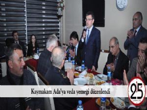 Kaymakam Ada'ya veda yemeği düzenlendi