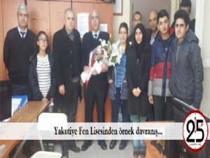Yakutiye Fen Lisesinden örnek davranış