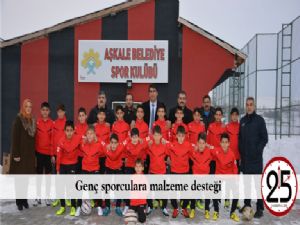 Genç sporculara malzeme desteği