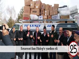 Erzurum'dan Halep'e yardım eli