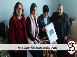 Sosyal Hizmet Merkezinden yaşlılara ziyaret