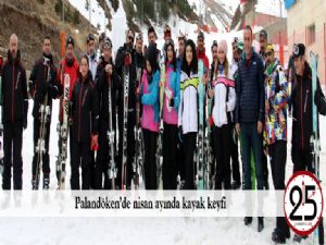 Palandöken'de nisan ayında kayak keyfi