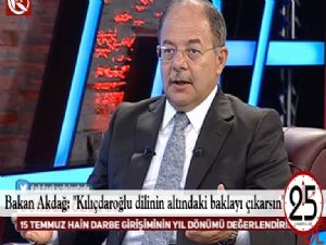 Bakan Akdağ: "Kılıçdaroğlu dilinin altındaki baklayı çıkarsın"