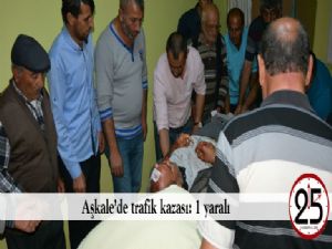 Aşkale'de trafik kazası: 1 yaralı