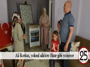 Ali Korkut, yoksul ailelere Hızır gibi yetişiyor