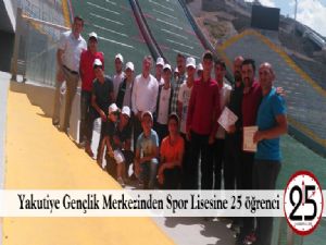 Yakutiye Gençlik Merkezinden Spor Lisesine 25 öğrenci