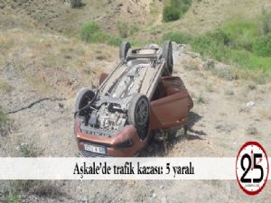 Aşkale'de trafik kazası: 5 yaralı