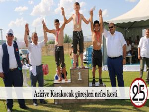 Aziziye Karakucak güreşleri nefes kesti