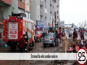Erzurum'da selin yaraları sarılıyor