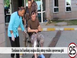 Yaralanan özel harekatçı ayağına dikiş attırıp yeniden operasyona gitti
