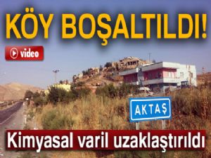 Aktaş köyü boşaltıldı