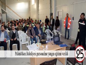 Palandöken Belediyesi personeline yangın eğitimi verildi