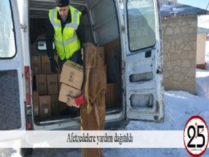 Afetzedelere yardım dağıtıldı
