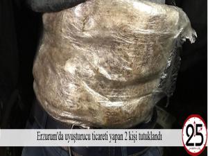 Erzurum'da uyuşturucu ticareti yapan 2 kişi tutuklandı