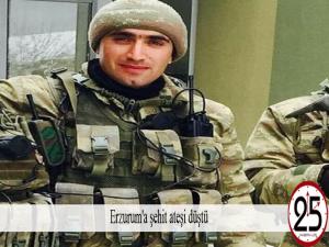 Erzurum'a şehit ateşi düştü