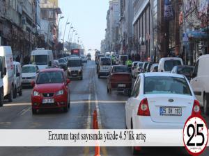 Erzurum taşıt sayısında yüzde 4.5lik artış