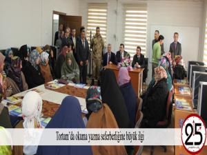 Tortumda okuma yazma seferberliğine büyük ilgi