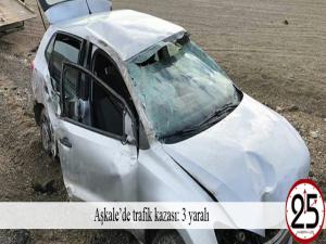 Aşkalede trafik kazası: 3 yaralı