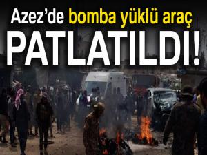 Azezde yerel meclis önünde bomba yüklü araç patlatıldı.