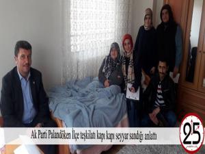 Ak Parti Palandöken İlçe teşkilatı kapı kapı seyyar sandığı anlattı