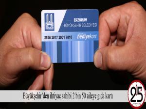 Büyükşehirden ihtiyaç sahibi 2 bin 50 aileye gıda kartı
