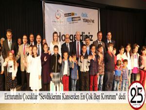 Erzurumlu Çocuklar "Sevdiklerimi Kanserden En Çok Ben Korurum" dedi