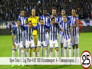 Spor Toto 1. Lig Play-Off: BB Erzurumspor: 4 - Ümraniyespor: 3