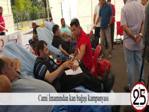 Cami İmamından kan bağışı kampanyası