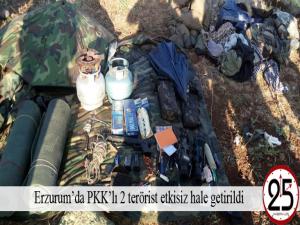 Erzurumda PKKlı 2 terörist etkisiz hale getirildi