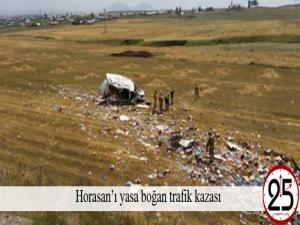 Horasanı yasa boğan trafik kazası