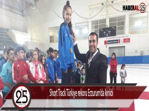 Short Track Türkiye rekoru Erzurumda kırıldı