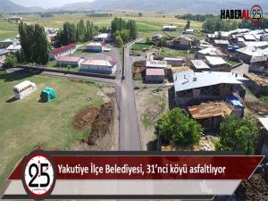 Yakutiye İlçe Belediyesi, 31nci köyü asfaltlıyor