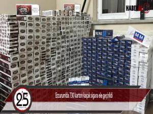 Erzurumda 730 karton kaçak sigara ele geçirildi