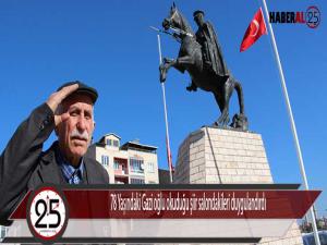78 Yaşındaki Gazi oğlu okuduğu şiir salondakileri duygulandırdı