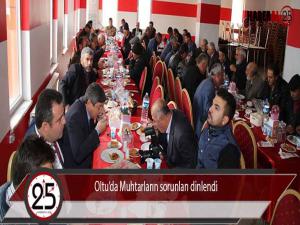 Oltuda Muhtarların sorunları dinlendi