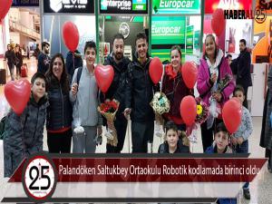 Palandöken Saltukbey Ortaokulu Robotik kodlamada birinci oldu