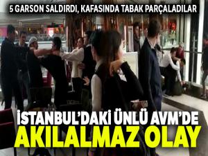 AVM'de 'çöp döktün' dayağı kamerada