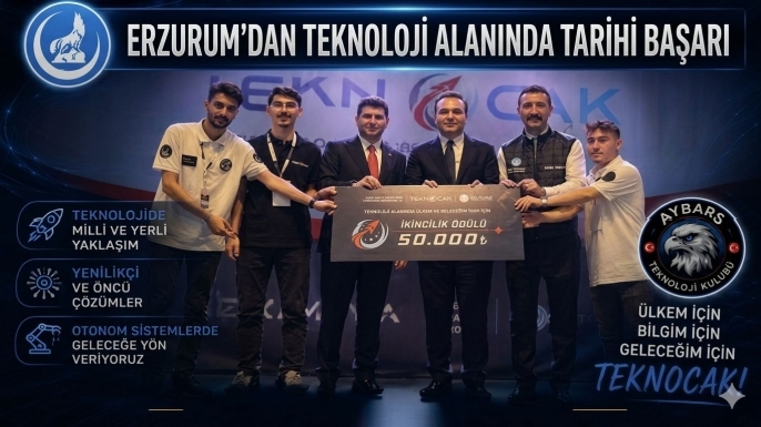 Erzurumlu Aybars Teknoloji Takımı’ndan Türkiye ikinciliği