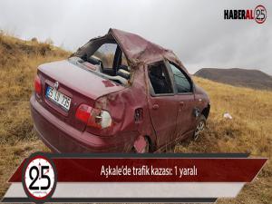 Aşkalede trafik kazası: 1 yaralı