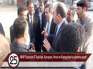 MHP Erzurum İl Teşkilatı, Karayazı, Hınıs ve Karaçobana çıkarma yaptı