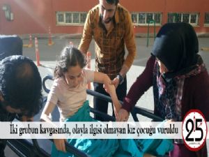 İki grubun kavgasında, olayla ilgisi olmayan kız çocuğu vuruldu