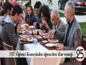 ETÜ Öğrenci Konseyinden öğrencilere iftar yemeği