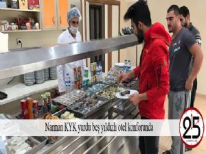 Narman KYK yurdu beş yıldızlı otel konforunda