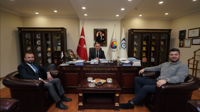 Okur ve Güvenlioğlu’ndan ETSO Başkanı Özakalın’a ziyaret