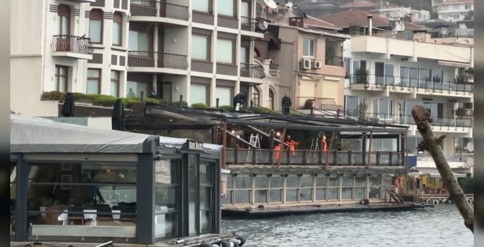 Bebek Otel’de kaçak bölümler yıkılıyor