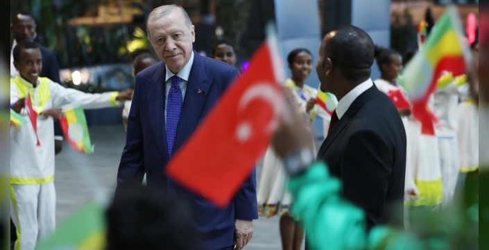 Cumhurbaşkanı Erdoğan’a Etiyopyalı çocuklardan coşkulu karşılama